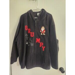 Vintage Disney Snow White Grumpy Fleece Hoodie Zip Up Women’s Size 4X